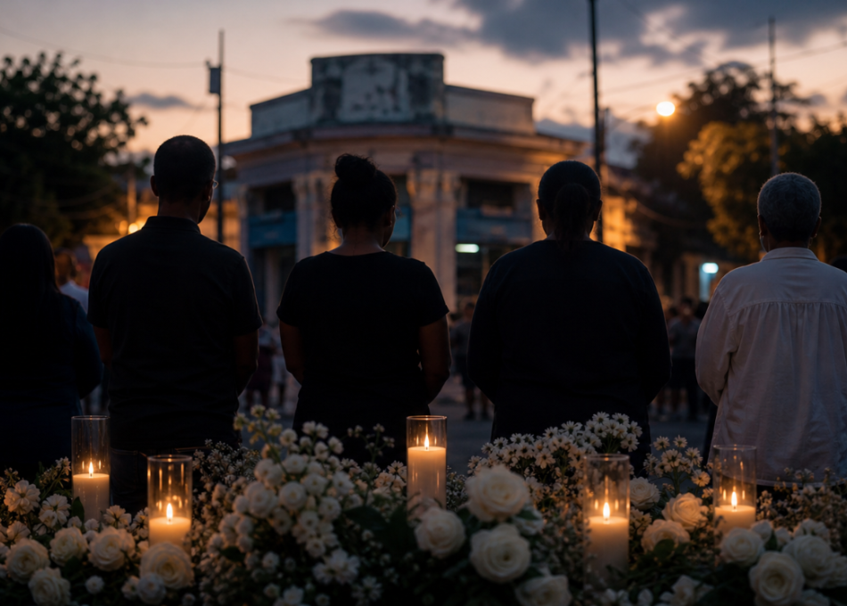 Vigilia ilustrada en memoria de las víctimas de la explosión de San Cristóbal